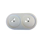 FANTON - Base in legno ovale doppia 176x98mm, colore bianco