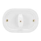 FANTON - Placca da parete in ceramica ovale 125x81mm 1 interruttore/deviatore per scat.503, colore bianco