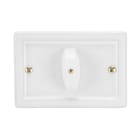 FANTON - Placca da parete in ceramica rettangolare 113x77mm 1 interruttore/deviatore per scat.503, colore bianco