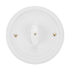 FANTON - Placca da parete in ceramica tonda 125mm 1 pulsante rotativo per scat.503, colore bianco 84065