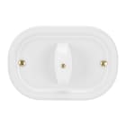 FANTON - Placca da parete in ceramica ovale 125x81mm 1 pulsante rotativo per scat.503, colore bianco