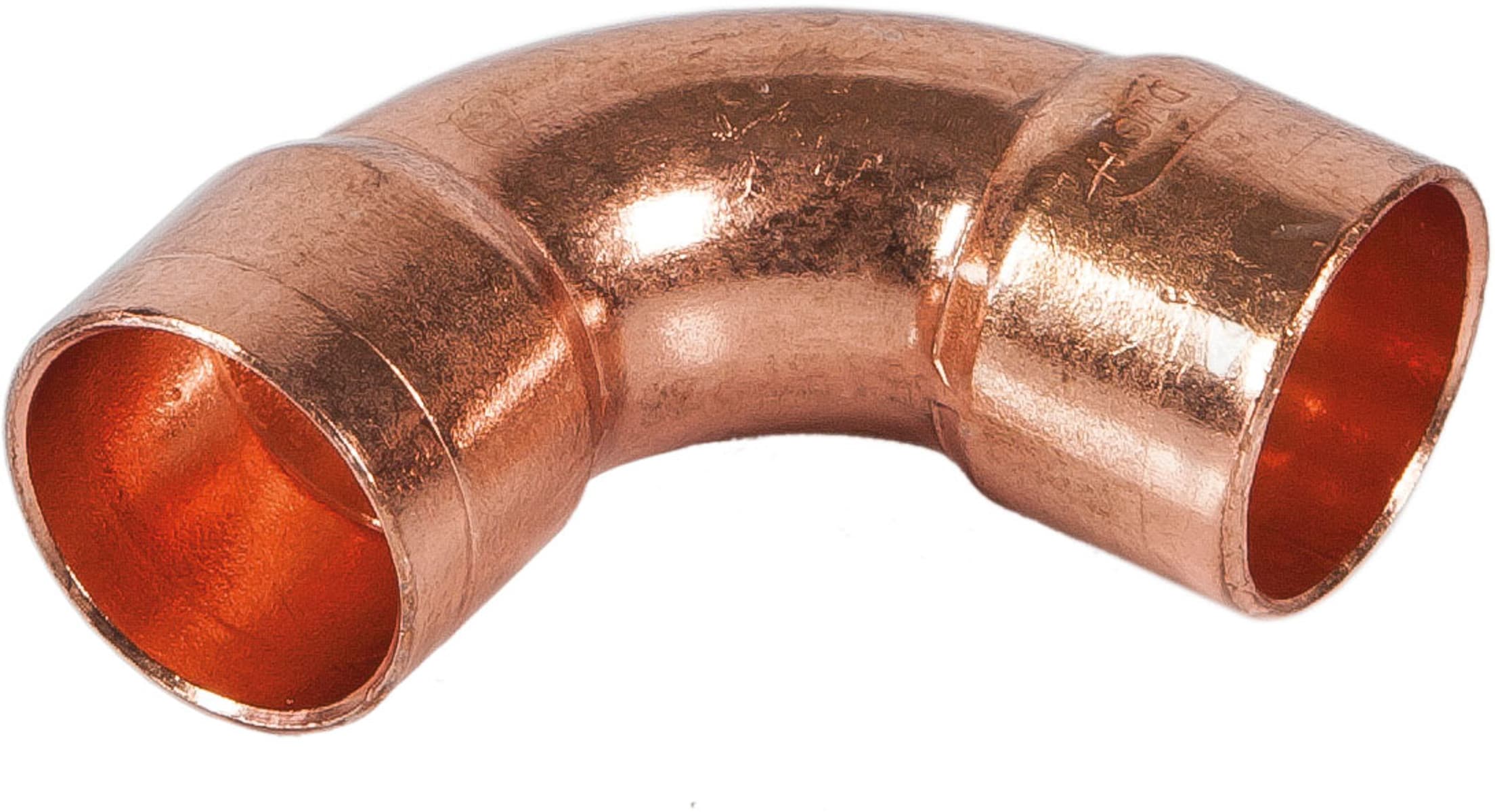 FANTON - Curva 90 F/F in rame satinato 18mm