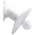 FANTON - Spot da parete E27 con piatto smerlato, colore bianco