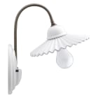 FANTON - Applique E27 con piatto smerlato, colore bianco