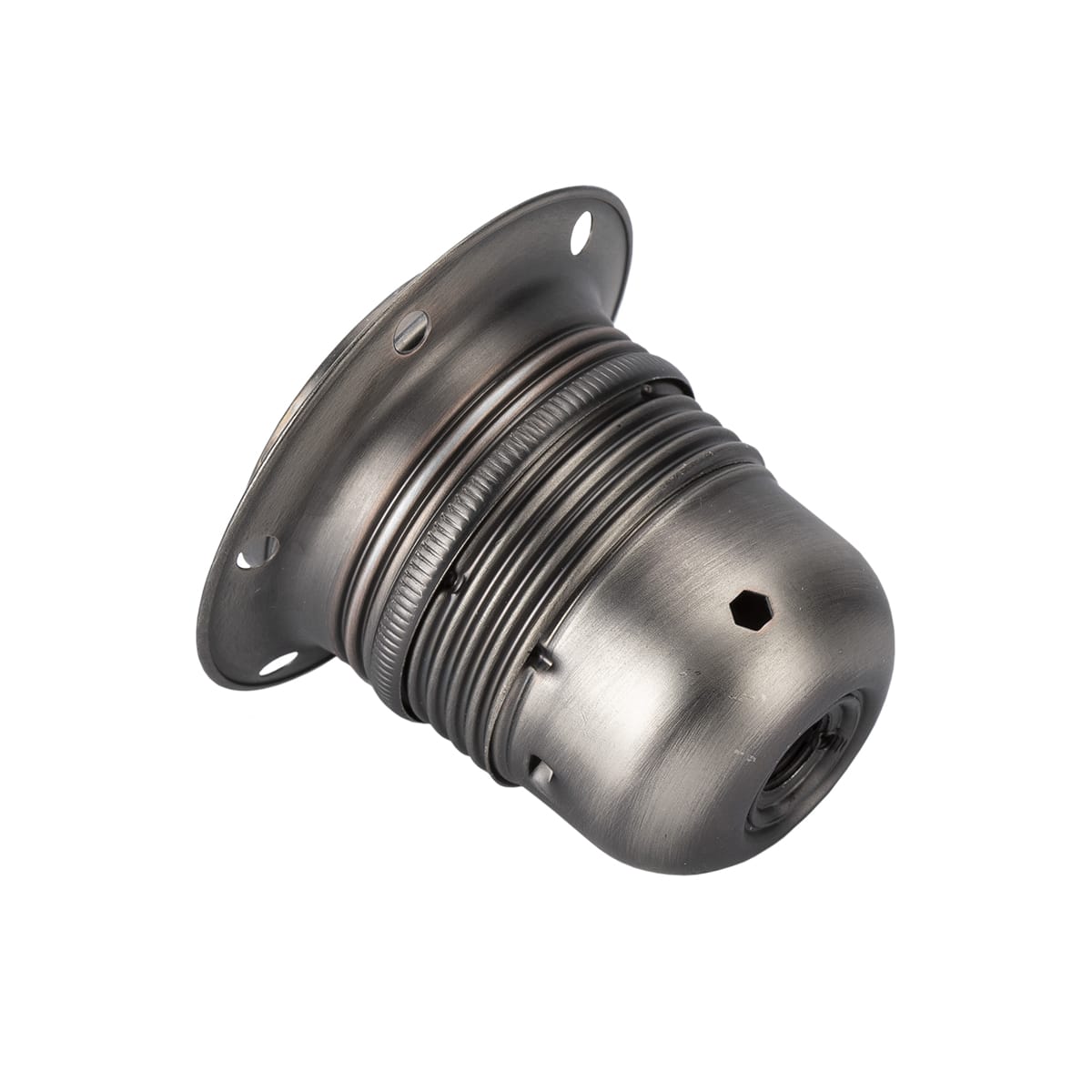 FANTON - Portalampada galvanizzato titanio anticato