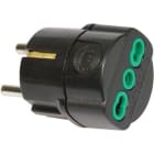 FANTON - Adattatore da spina S31 a 1 presa P17/11, colore nero 86091