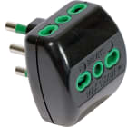 FANTON - Adattatore VERTICAL SYSTEM da spina S17 a 3 prese P17/11, colore nero 87181
