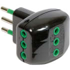 FANTON - Adattatore da spina S11 a 3 prese P11, colore nero 87201