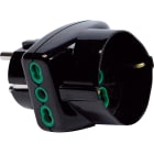 FANTON - Adattatore VERTICAL SYSTEM da spina S31 a 1 presa P40 + 2 P17/11, colore nero