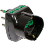 FANTON - Adattatore VERTICAL SYSTEM da spina S17 a 1 presa P40 + 2 P17/11, colore nero