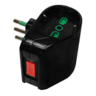 FANTON - Adattatore VERTICAL SYSTEM da spina S11 a 2 prese P40, con interruttore di sovraccarico, colore nero