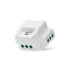 FANTON - Adattatore piatto da spina S11 a 3 prese P11 + 2 USB-A+C, colore bianco 87800