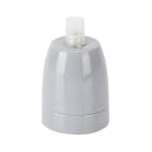 FANTON - Portalampada ceramica E27 con ghiera, colore grigio
