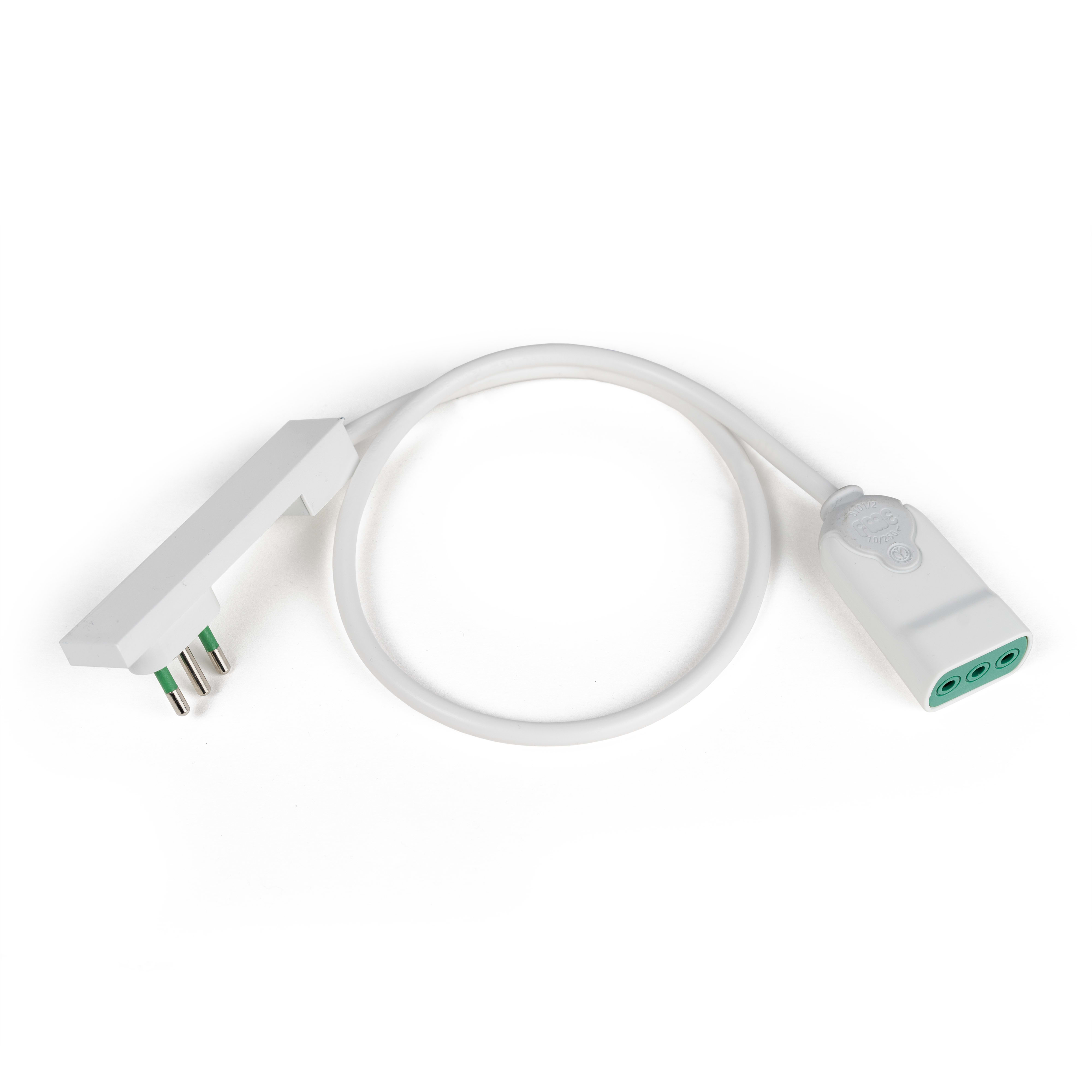 FANTON - Prolunga lineare 1m 3G0,75 spina S11, presa P11 CLOCK, colore bianco 92002