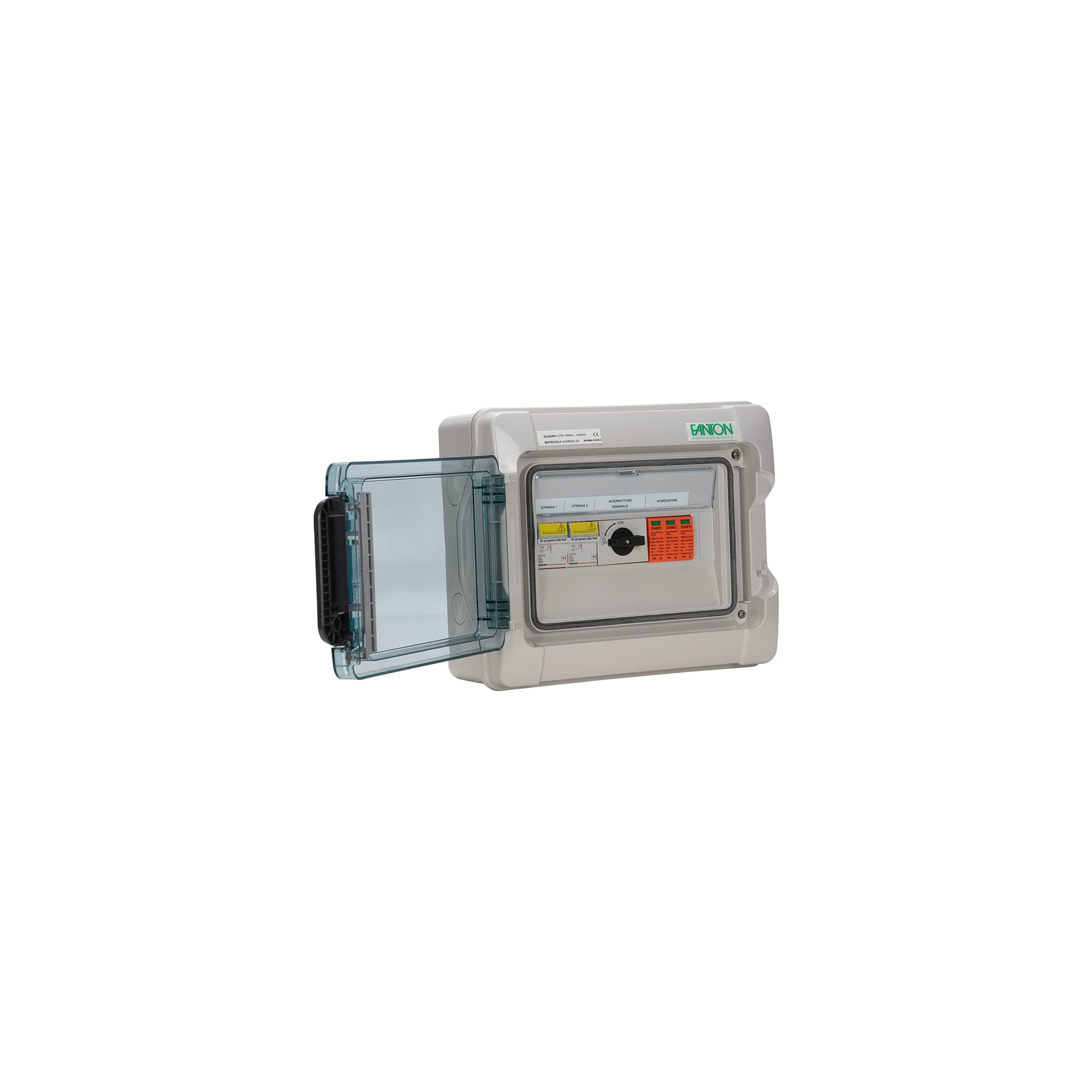 FANTON - Quadro FV 2 stringhe parallele 1100Vdc 30A, I/U con pressacavi