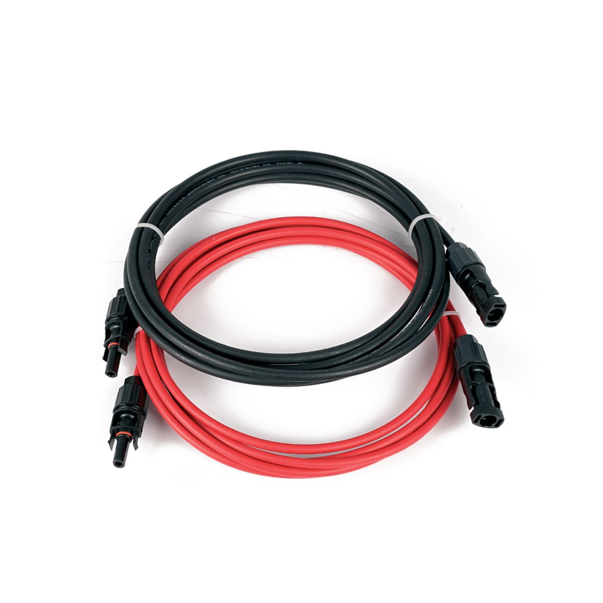 FANTON - Coppia prolunghe 2m fotovoltaico 4mm connettori maschio/femmina, colore rosso/nero
