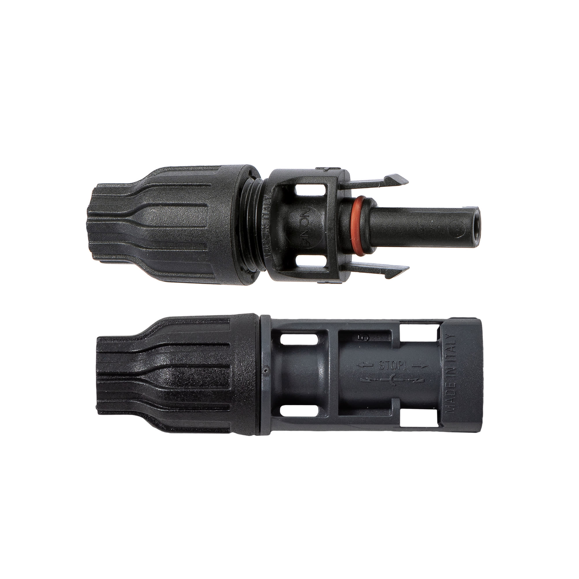 FANTON - Coppia connettori fotovoltaici 1 maschio + 1 femmina FMC4, maschio apribile con utensile, per cavo sez.46mm - conf.50 coppie A99951T