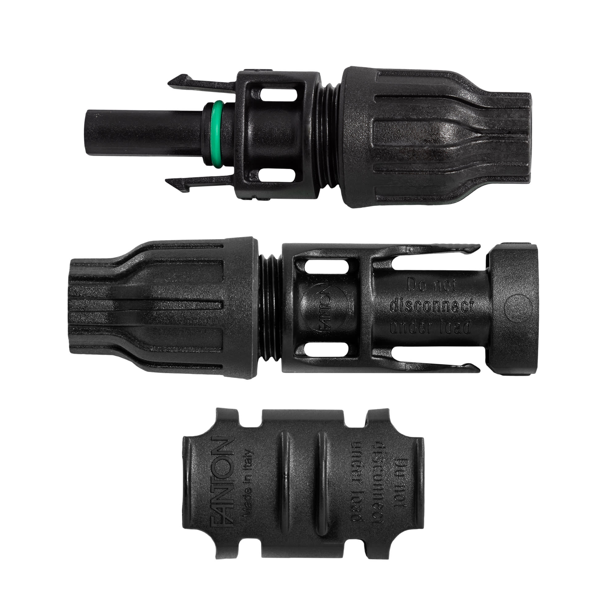 FANTON - Coppia connettori fotovoltaici FAST 1 maschio + 1 femmina FMC4 per cavo sez.46mm + SECURITY LOCK - conf.1 coppia A99952FK