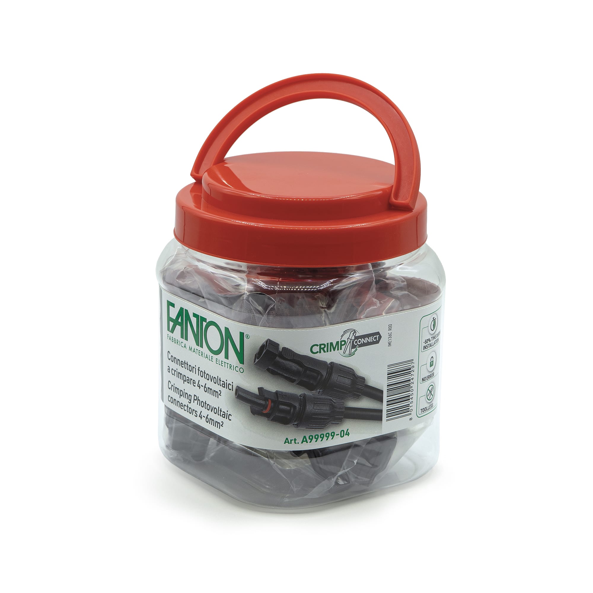 FANTON - Kit connettori fotovoltaici FMC4 20M+20F + 1M+1F FAST con coppia chiavi e SECURITY LOCK A99999-04