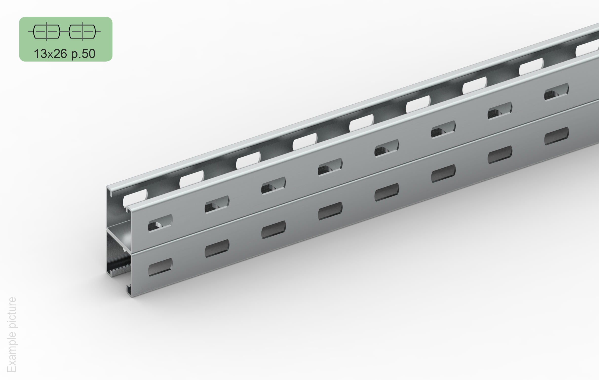FEMI-CZ - PROFILATO 2X UR1  FORATO  40X80-2.0 3M S