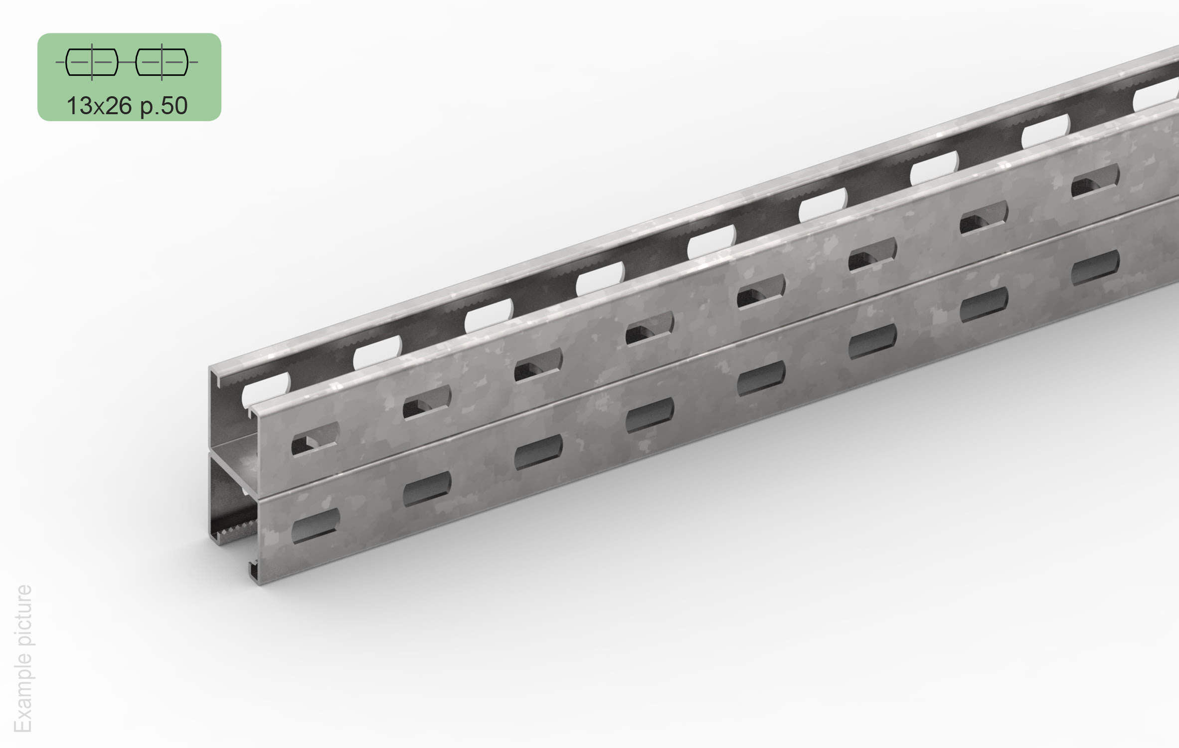 FEMI-CZ - PROFILATO 2X UR1  FORATO  40X80-2.5 3M Z