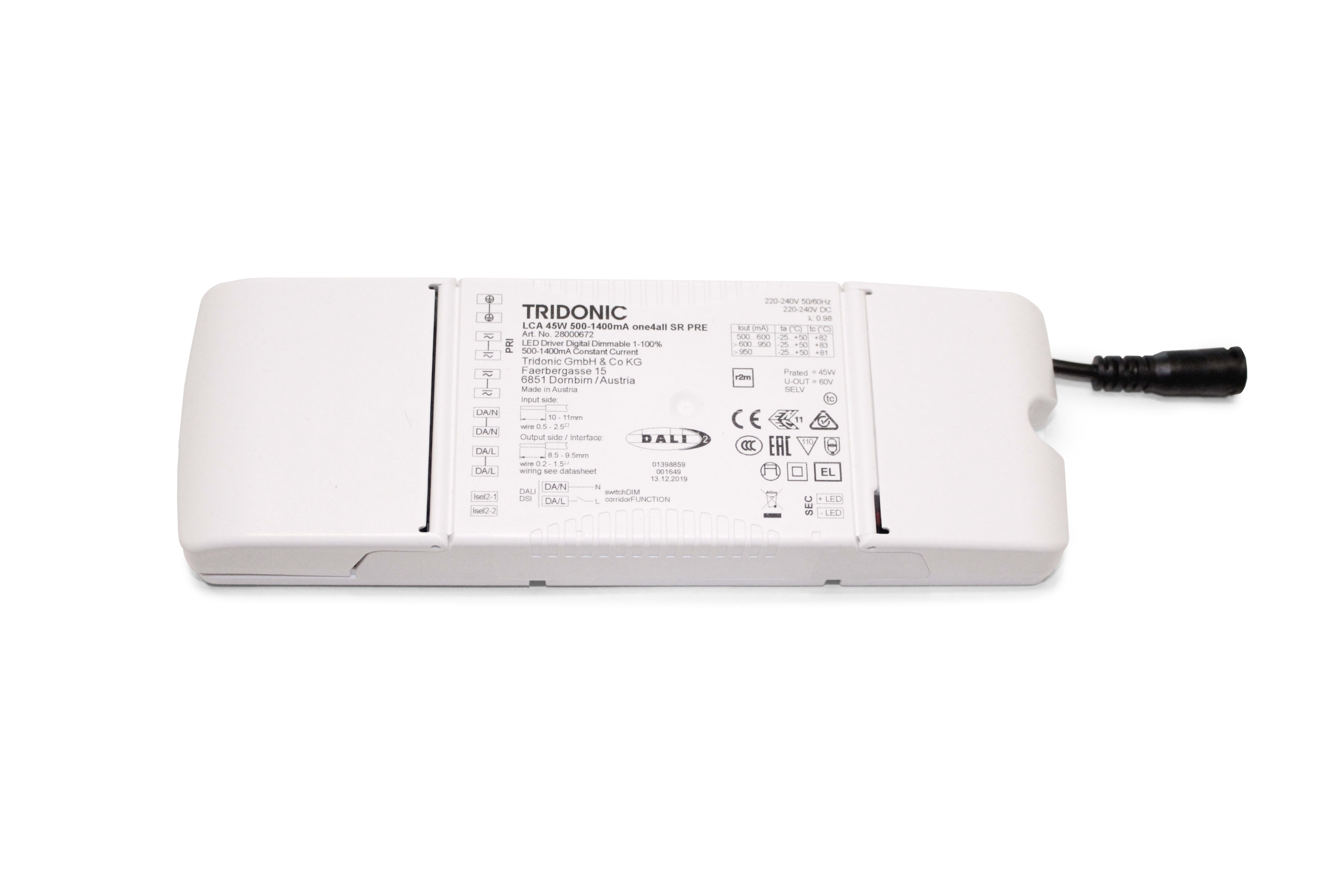 FEILO SYLVANIA - TRIDONIC DRIVER LCA 45W SET TO 700MA+DC