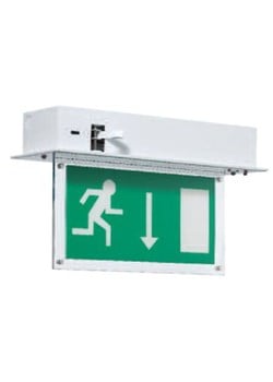 FEILO SYLVANIA - REC FLUSH LED EXIT SIGN WH A/D