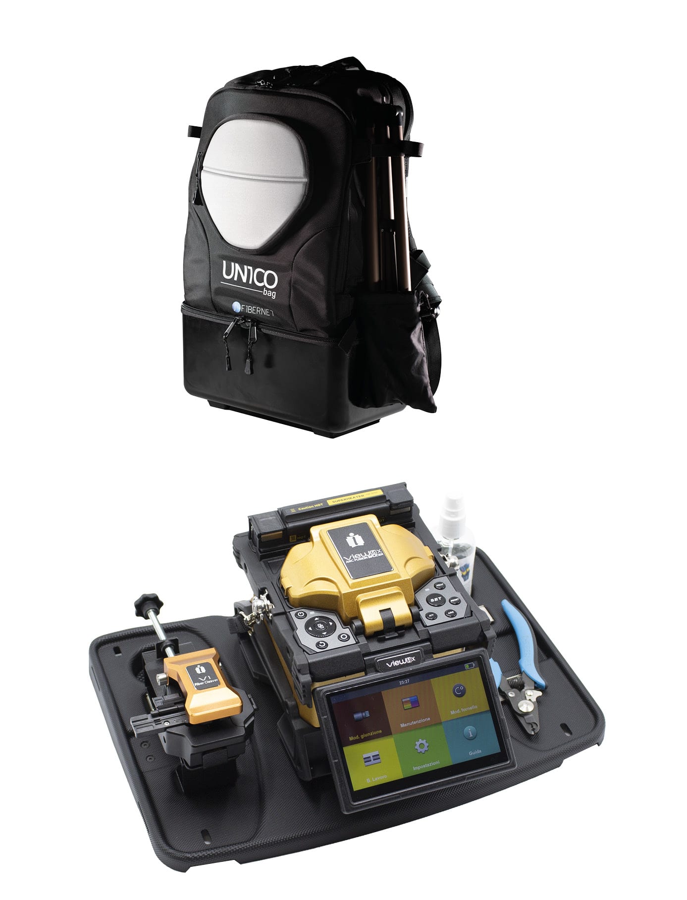 FIBERNET - GIUNTATRICEVIEW5X CON KITUN1CO BAGEMOBIL BAG COMPLETO V5X