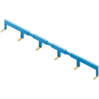 FINDER - PETTINE 6 POLI PER TIPI 22.34 BLU