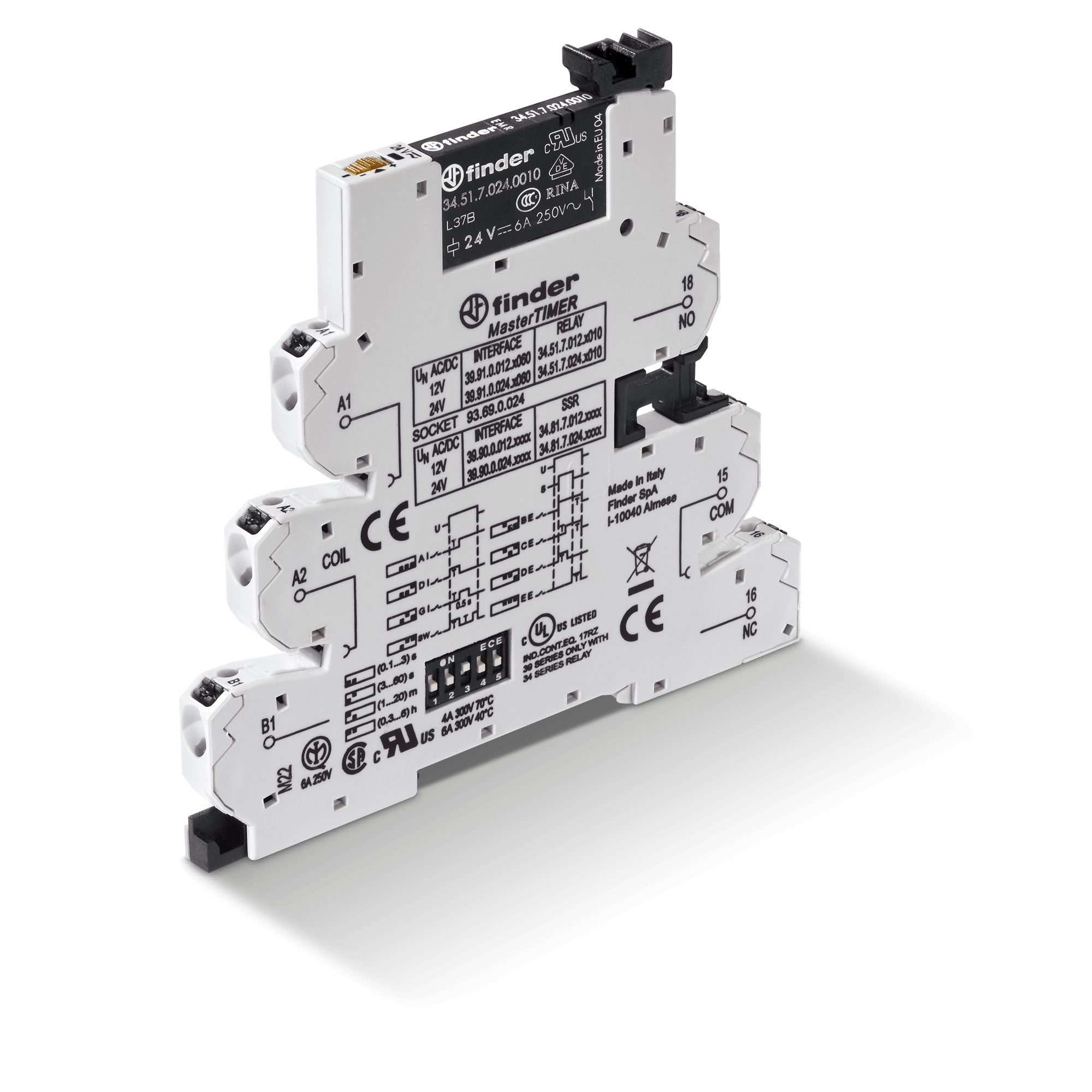 FINDER - MASTERTIMER INTERFACCIA EMR 1CO PUSH-IN