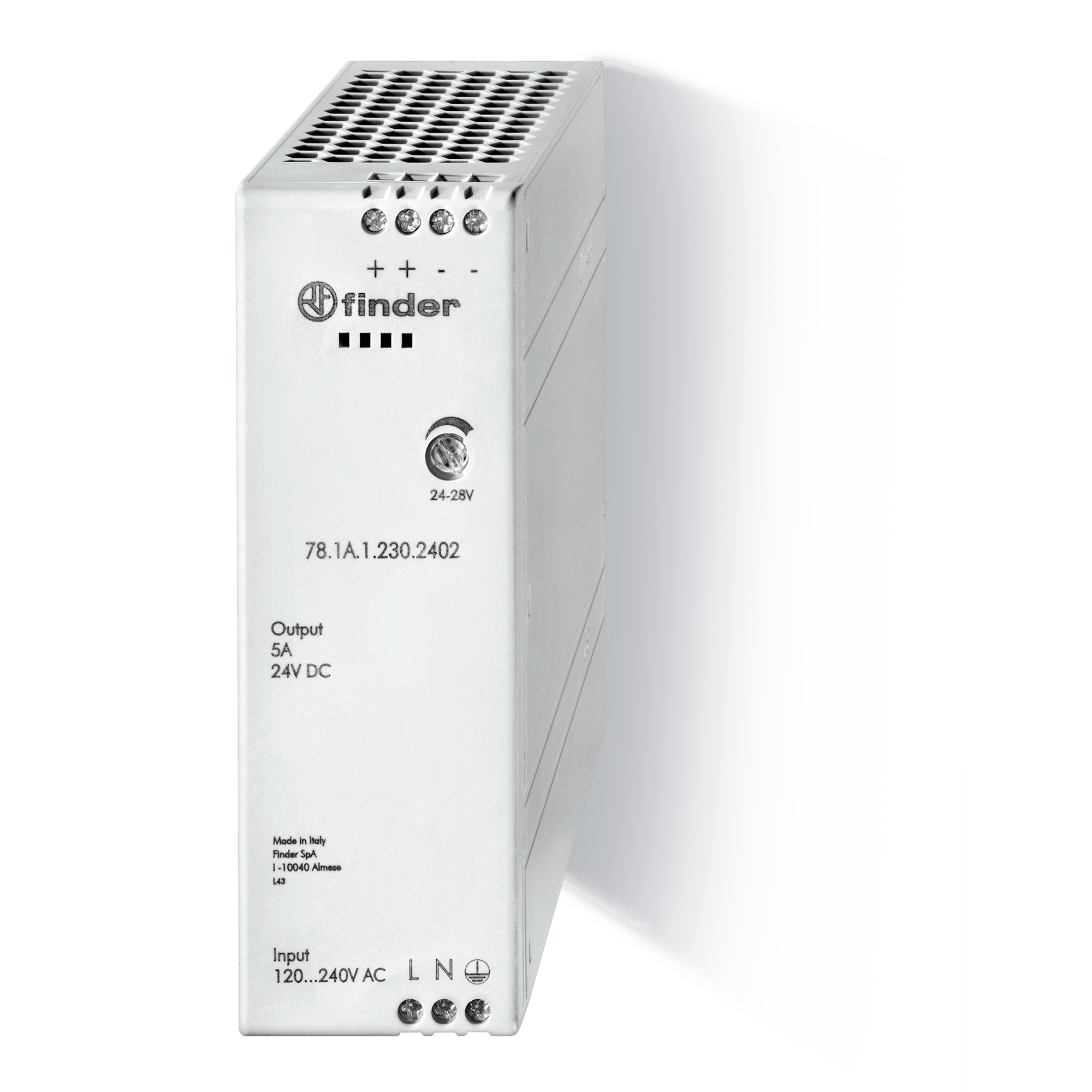 FINDER - ALIM.SWITC. 120W 24VDC (5A) PLASTICO