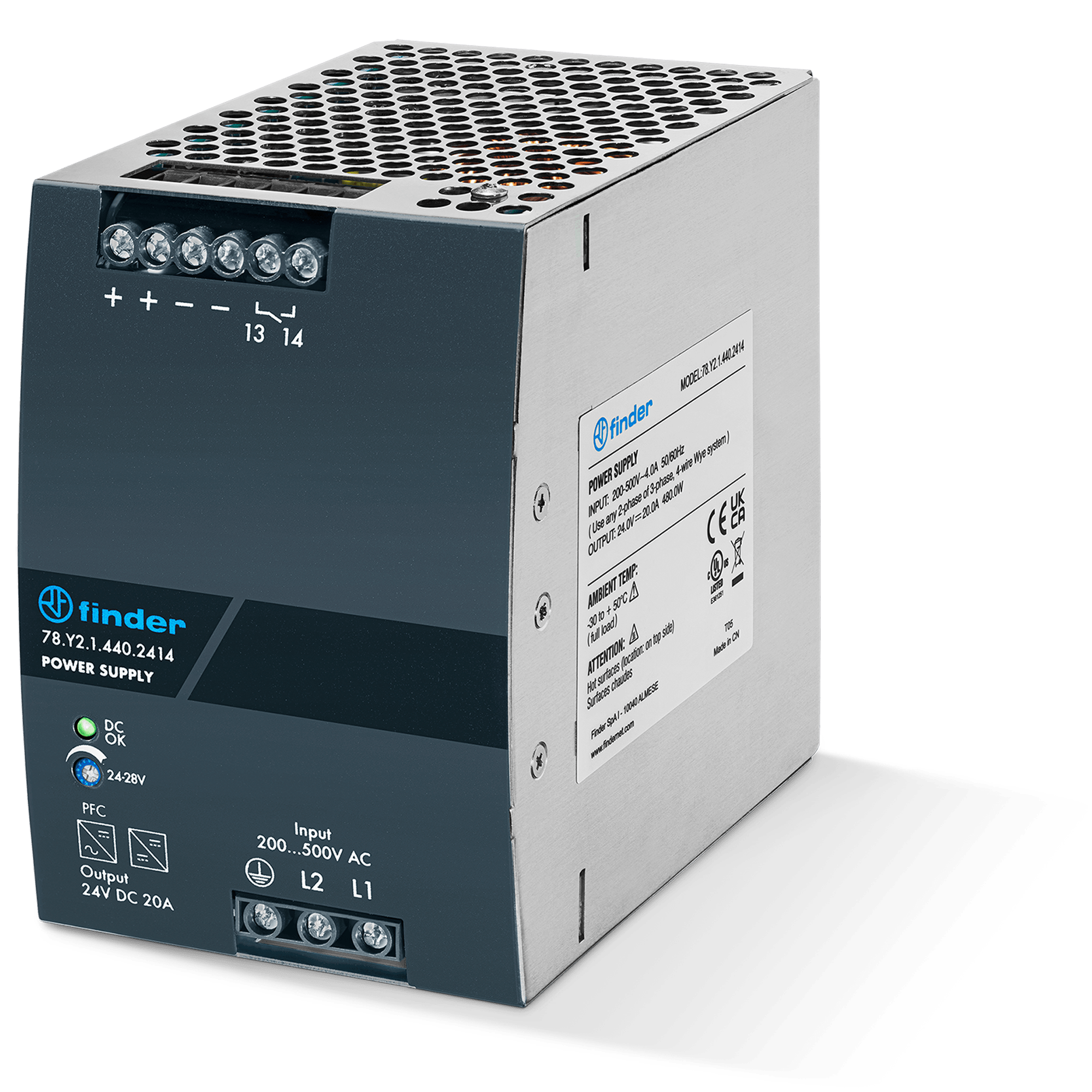 FINDER - ALIMENTATORE SWITCHING 20A 24VDC 480W
