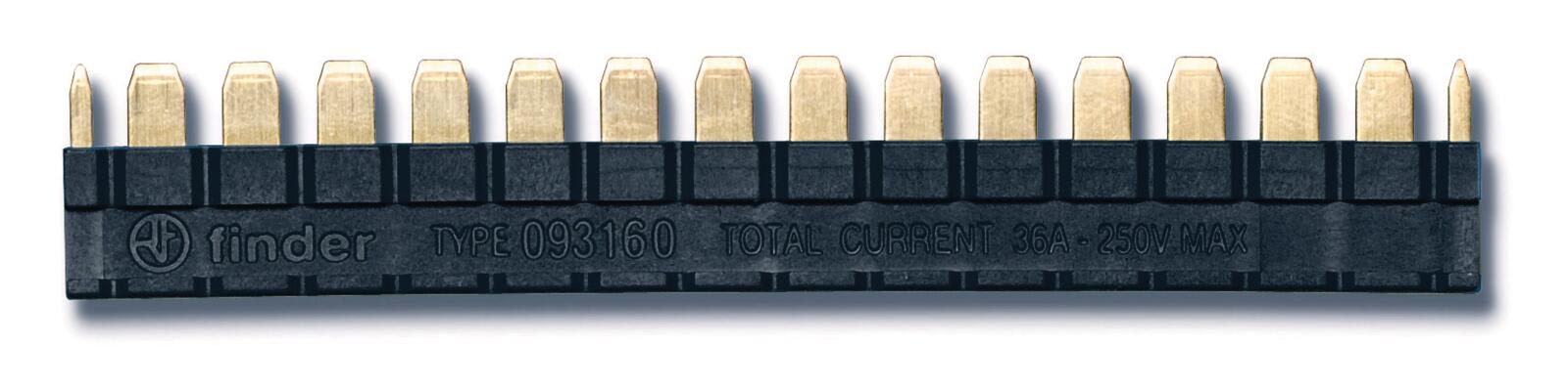 FINDER - PETTINE 16 POLI NERO 093160