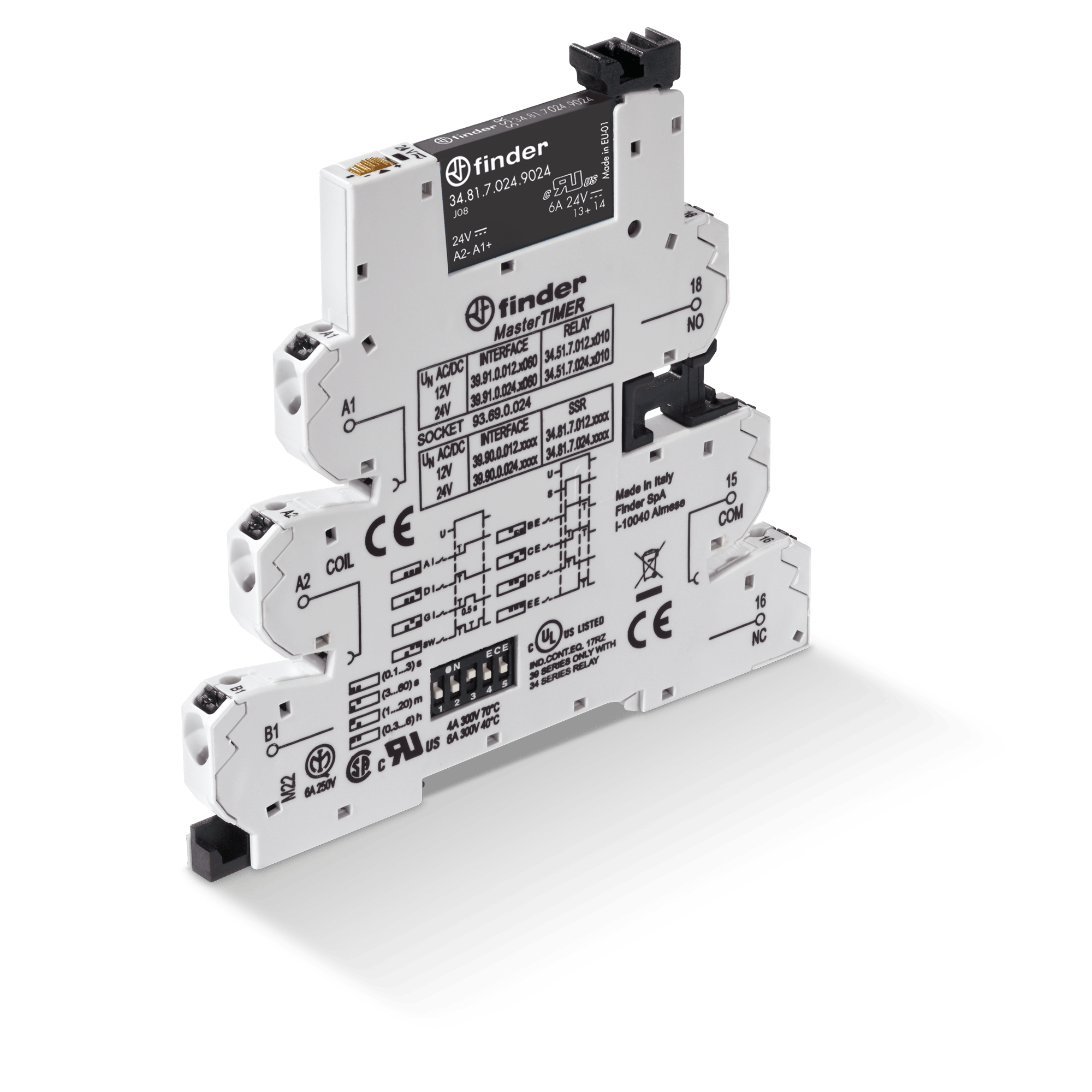 FINDER - MASTERTIMER INTERF. SSR 1NO MORS.PUSH-IN