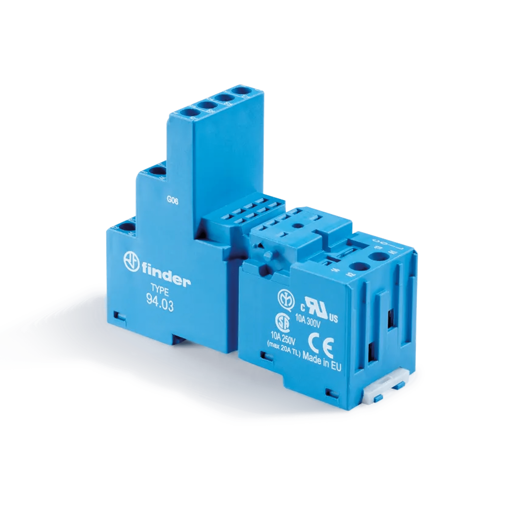 FINDER - ZOCCOLO CON MORSETTI A BUSSOLA 3P S.55/8