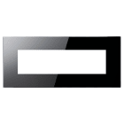 4BOX - Placca 6 Moduli Nera Plana Arkè Eikon Libero