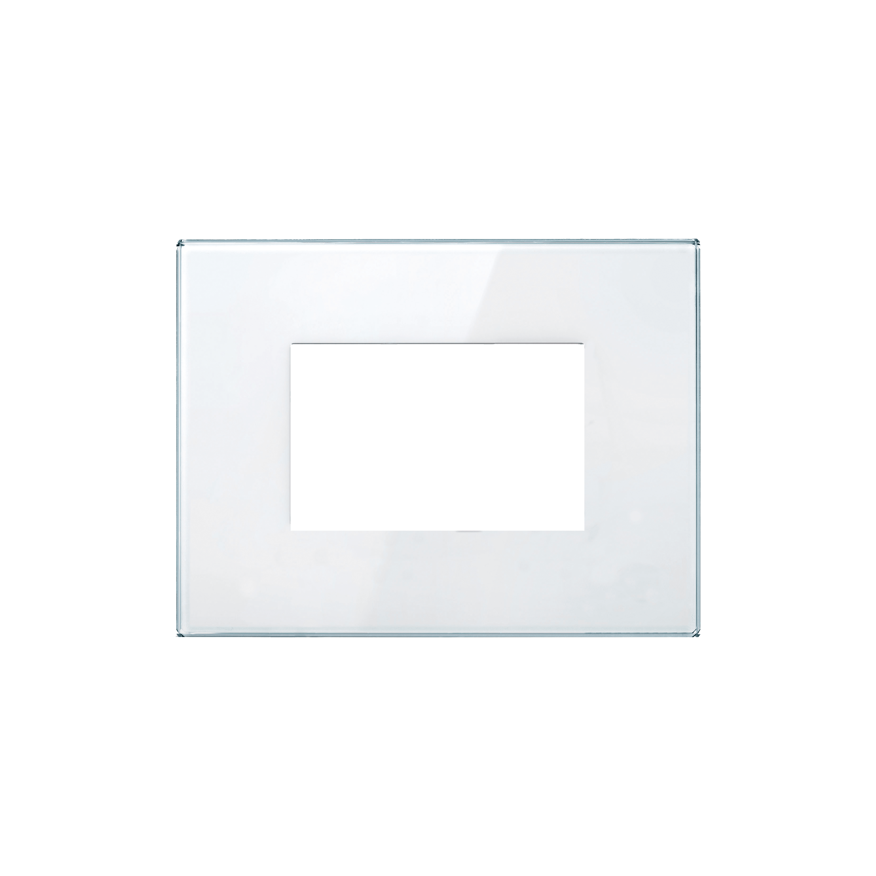 4BOX - Placca 3 Moduli Plana Arkè Eikon Libero Bianca