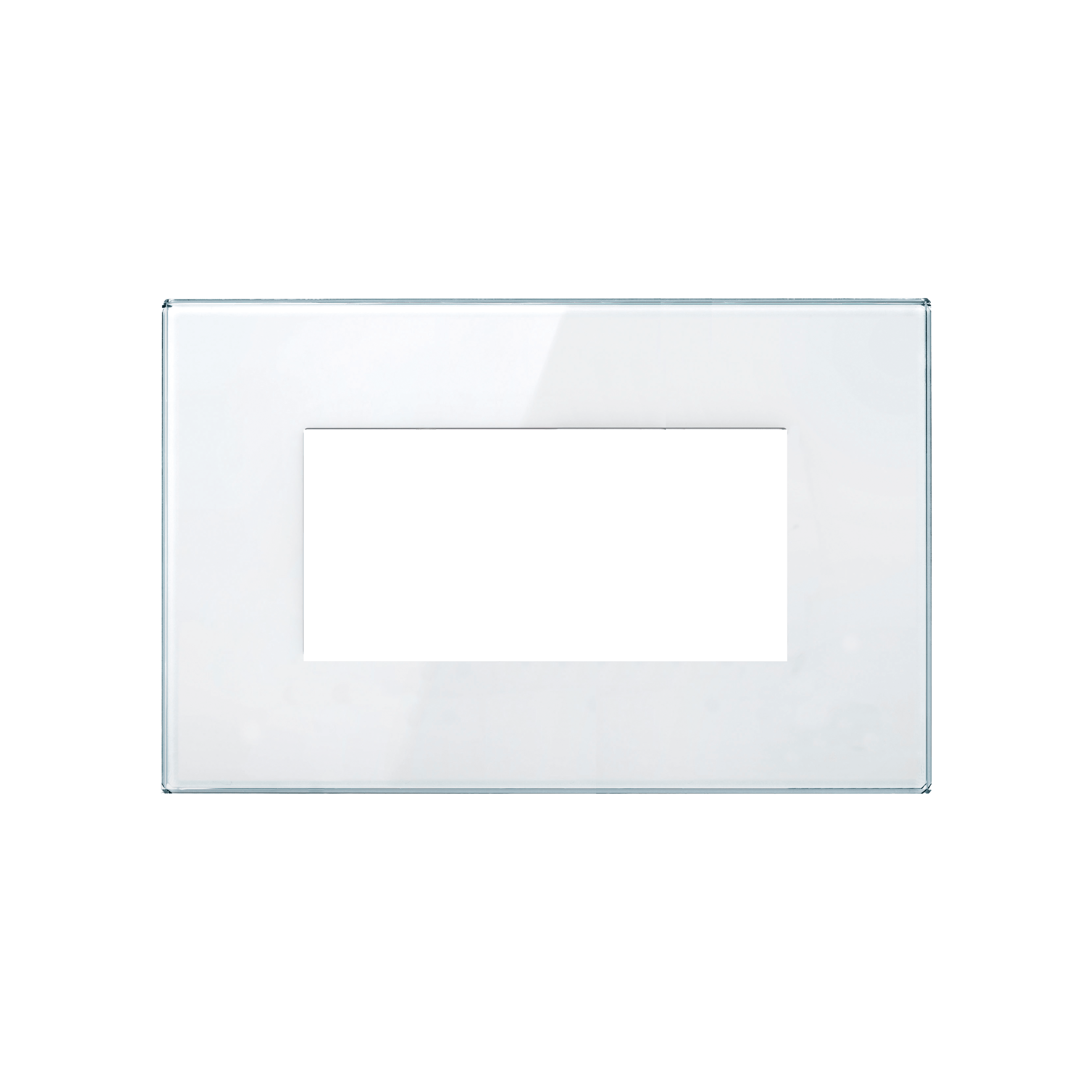 4BOX - Placca 4 Moduli Plana Arkè Eikon Libero Bianca