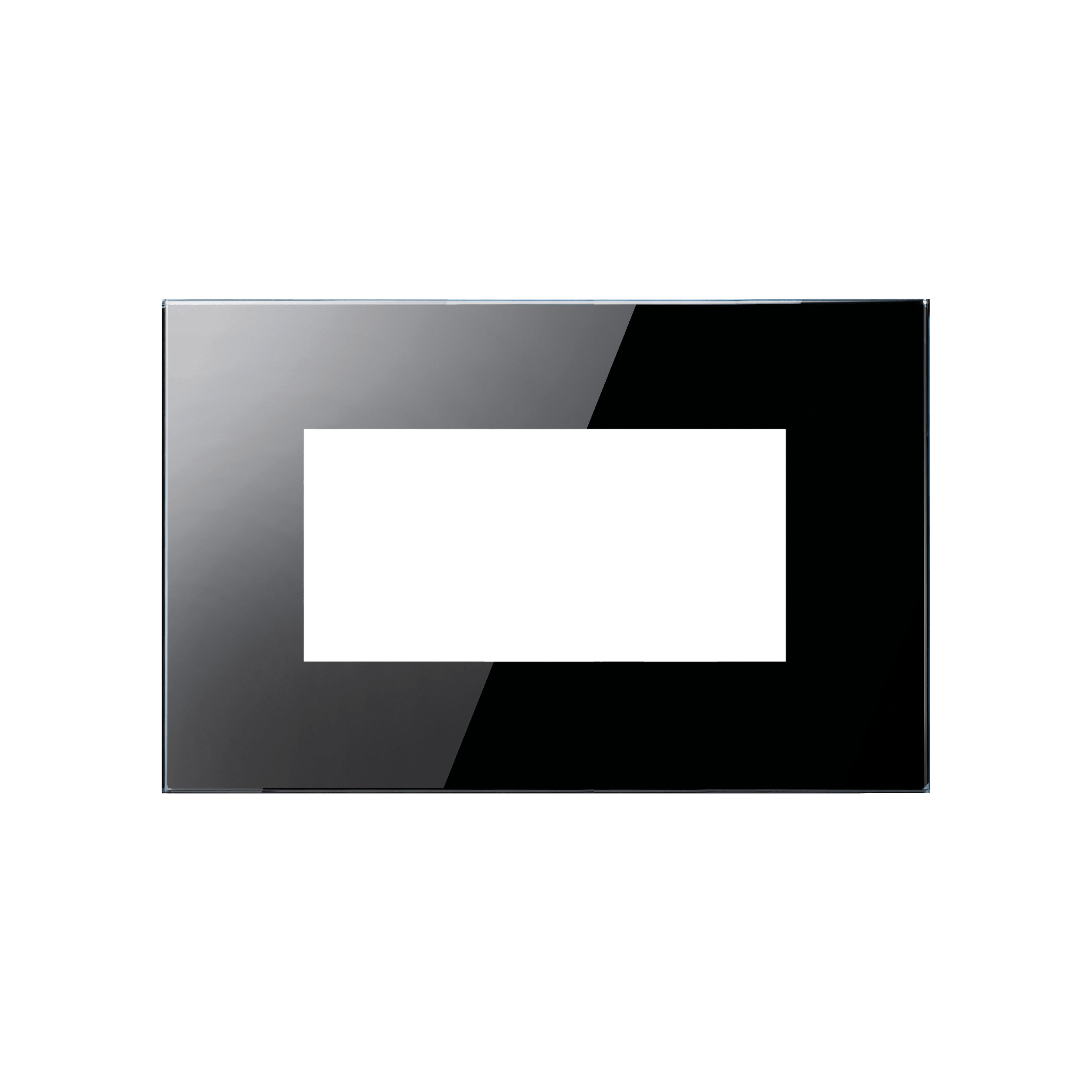 4BOX - Placca 4 Moduli Plana Arkè Eikon Libero Nero