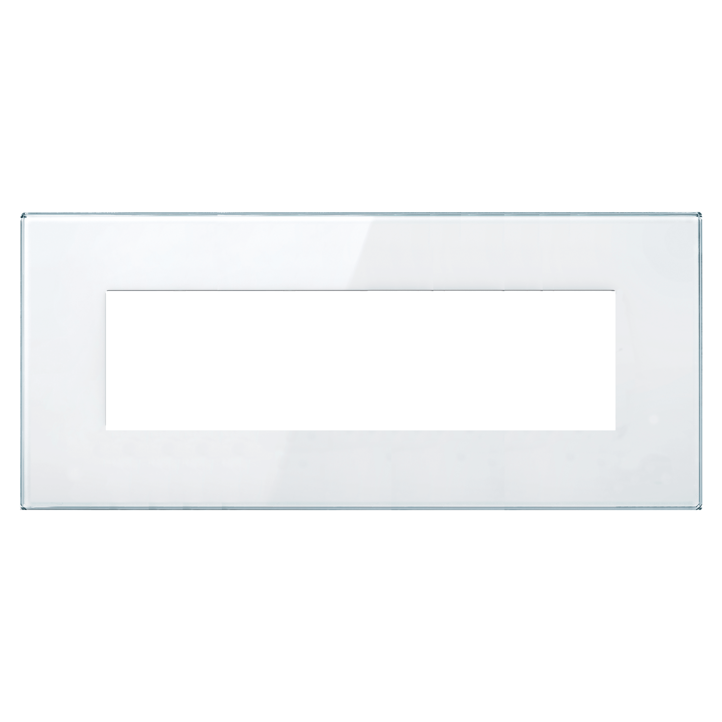 4BOX - Placca 6 Moduli Plana Arkè Eikon Libero Bianca