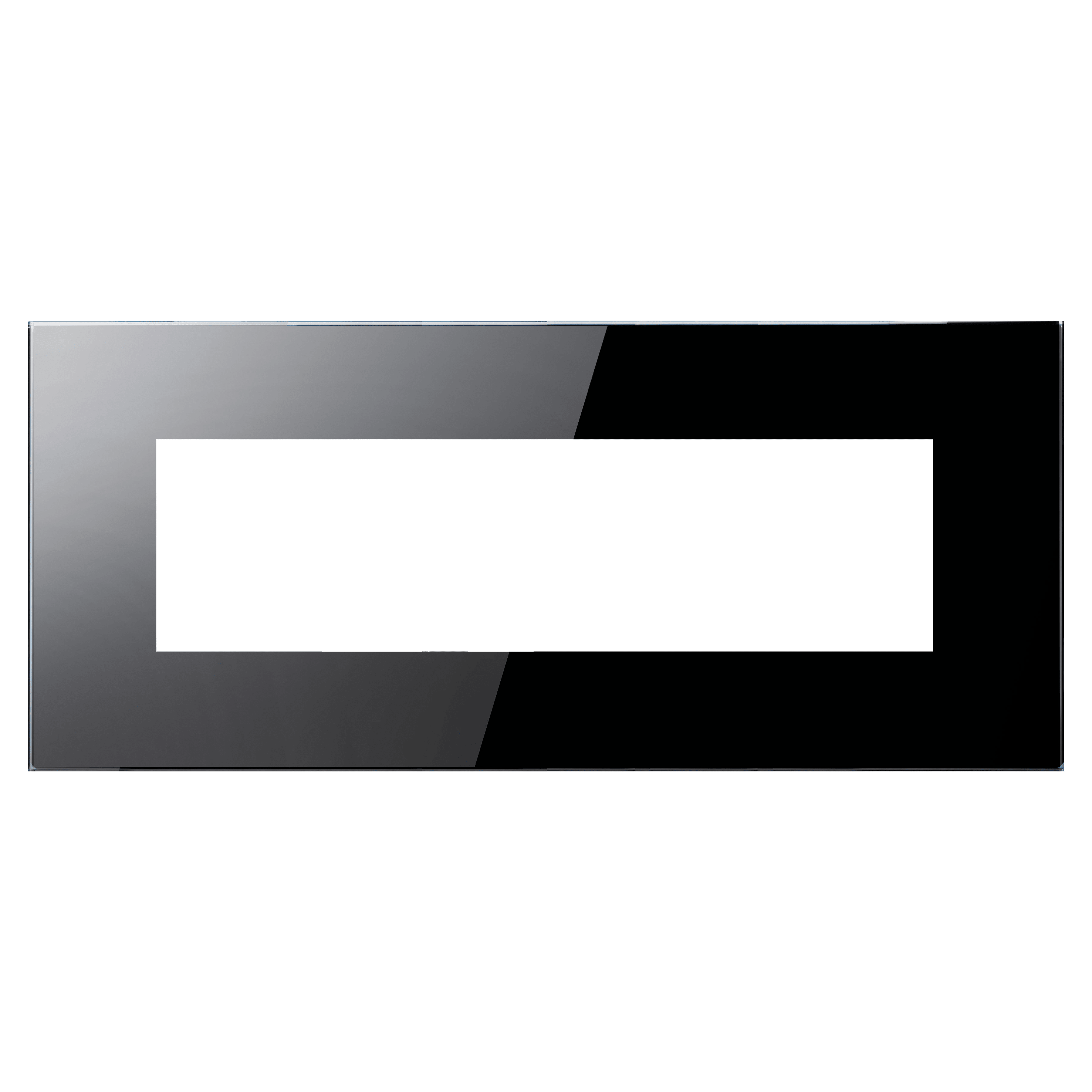 4BOX - Placca 6 Moduli Plana Arkè Eikon Libero Nero