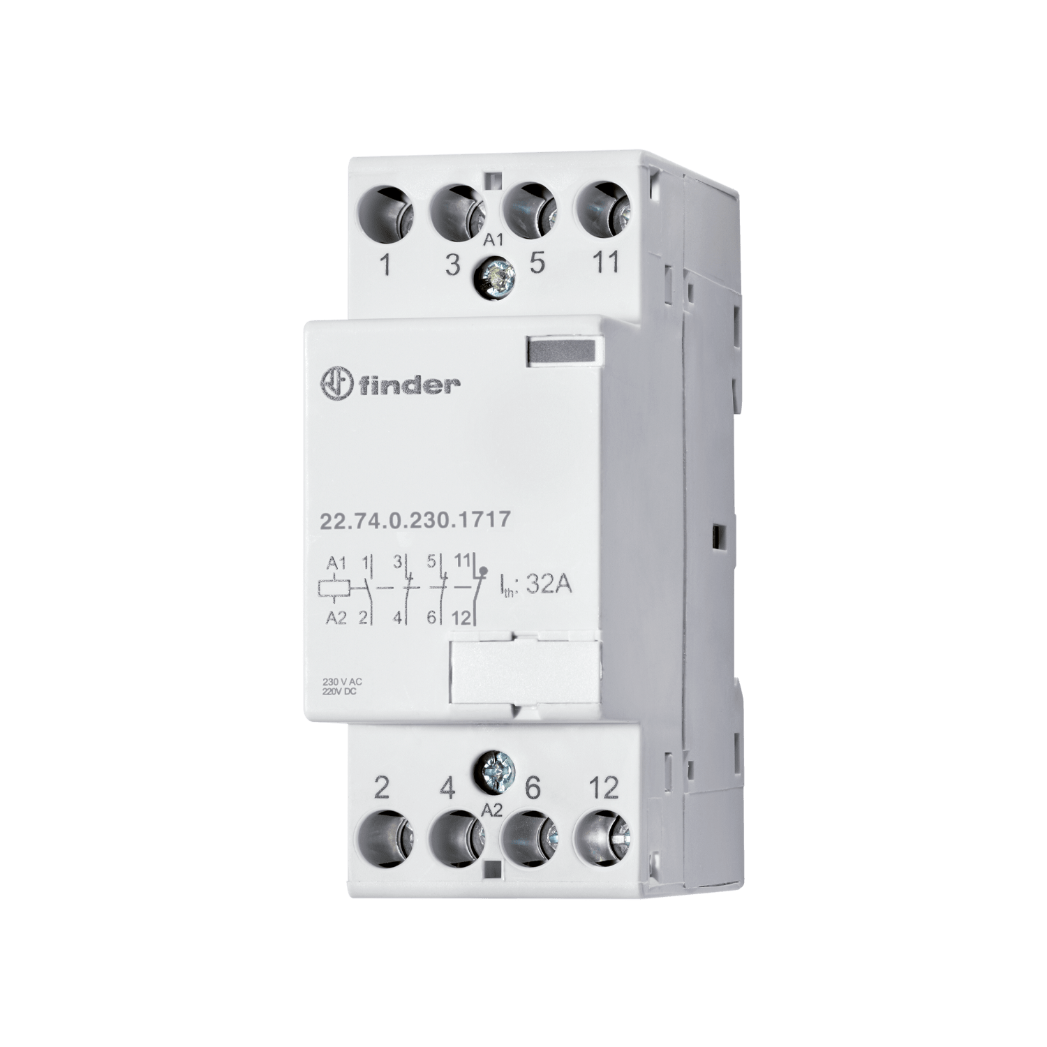 FINDER - CONTATTORE 32A 4 CONTATTI 52MM
