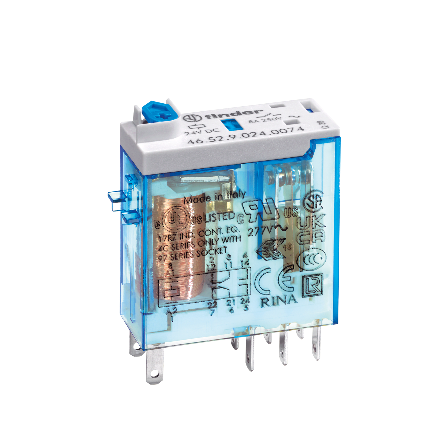 FINDER - MINI RELE' INDUSTRIALE 2 CONTATTI 465291100020