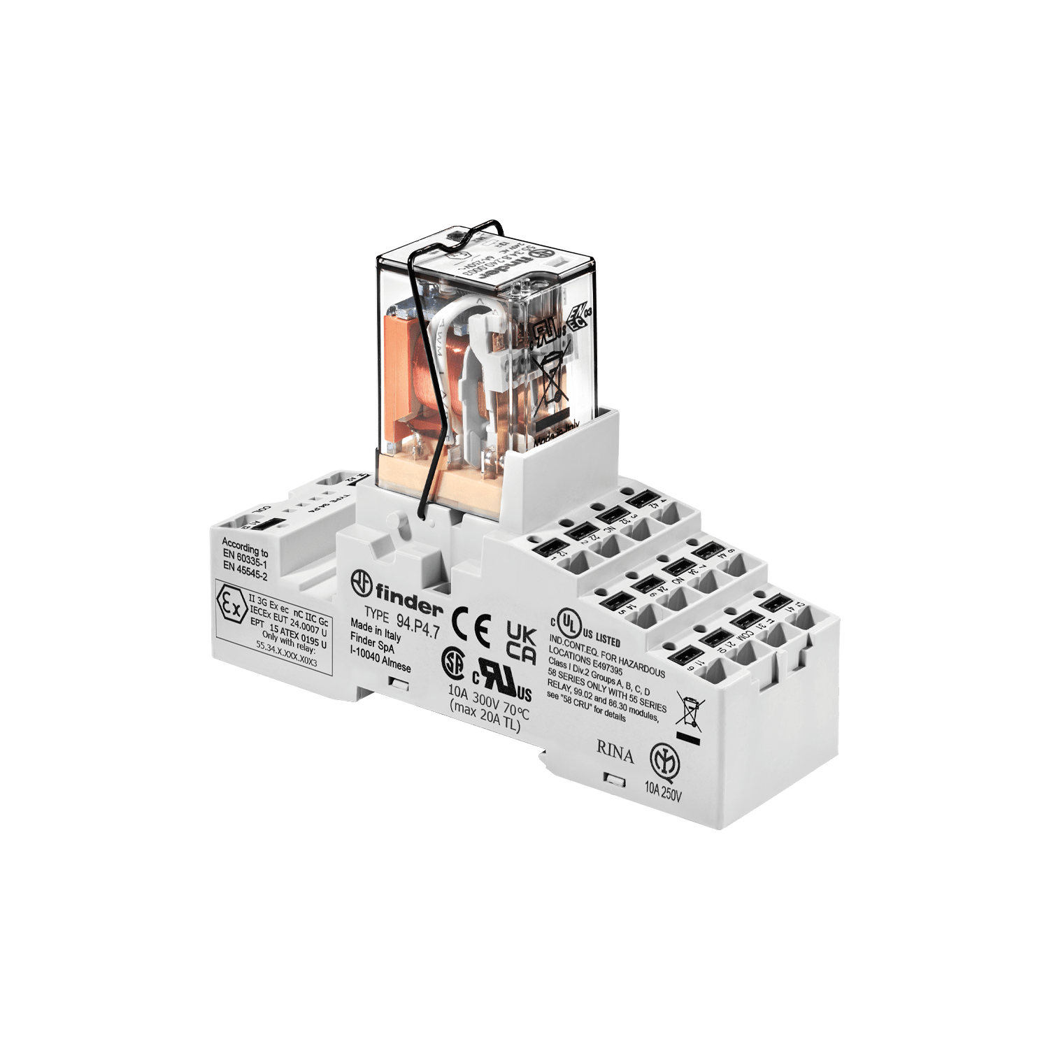 FINDER - INTERFACCIA MOD A RELE' 4 CONTATTO PUSH-