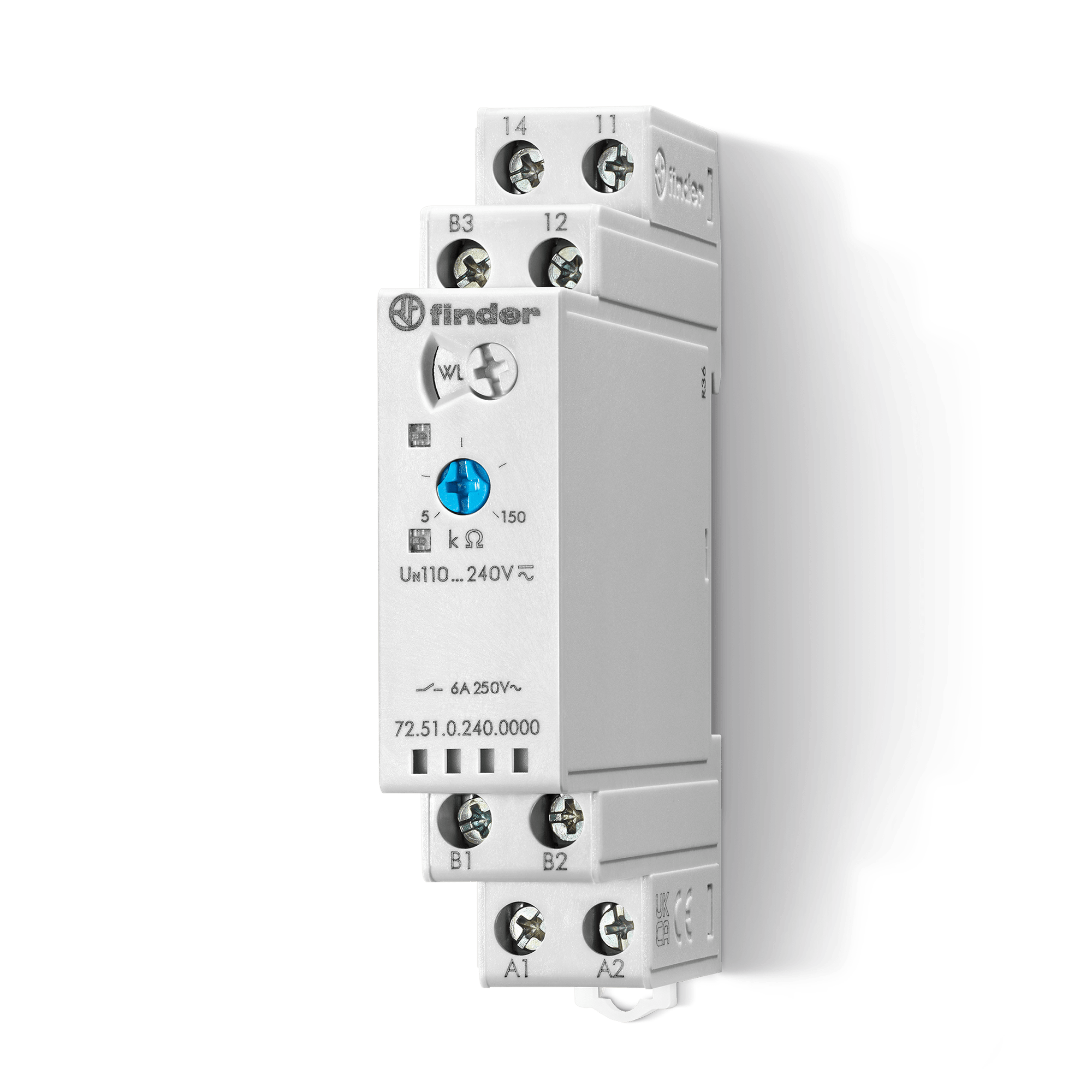 FINDER - Relè modulare di controllo livello per liquidi conduttivi 725102400000