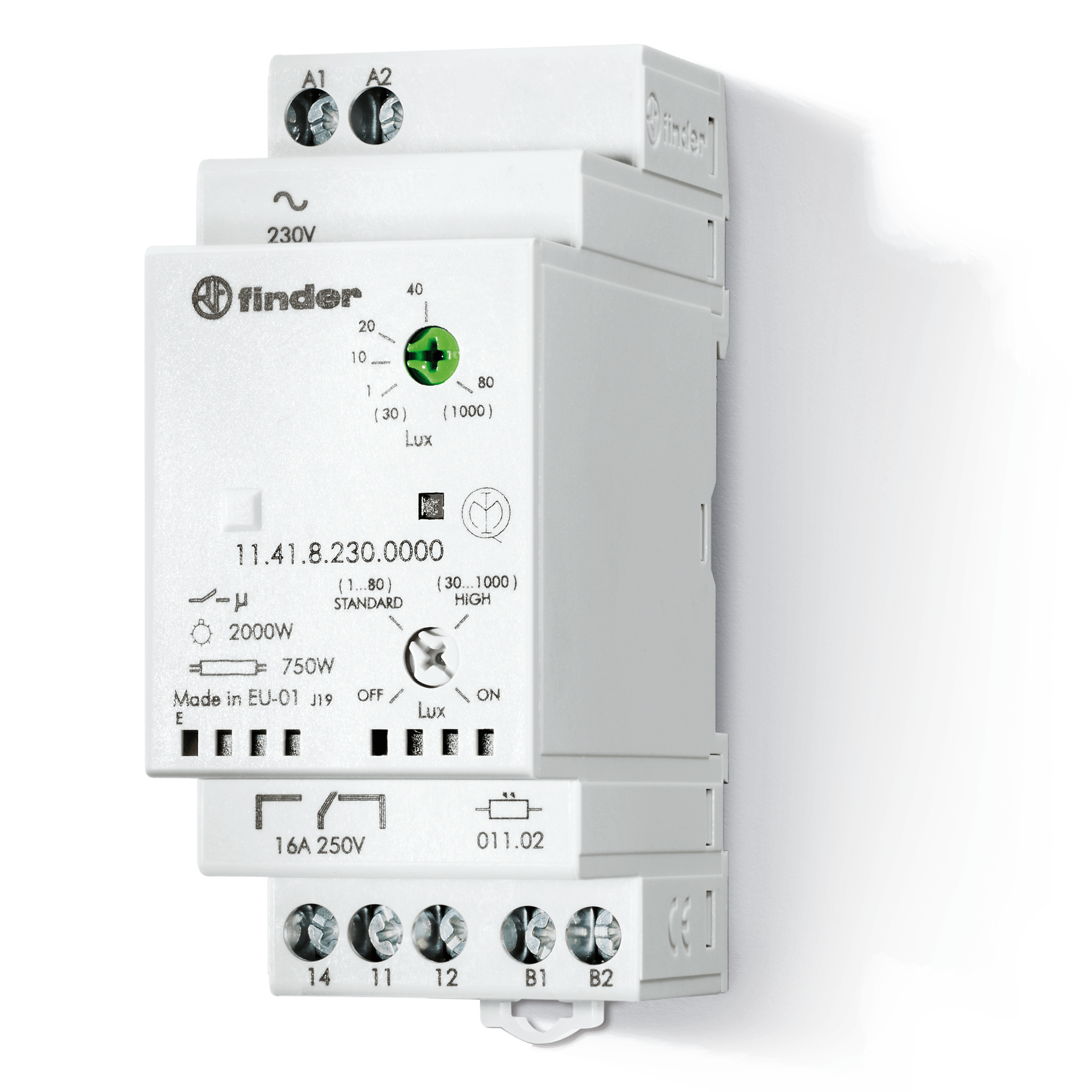 FINDER - CREPUSCOLARE DIN 36MM 1CO 16A 1000LUX