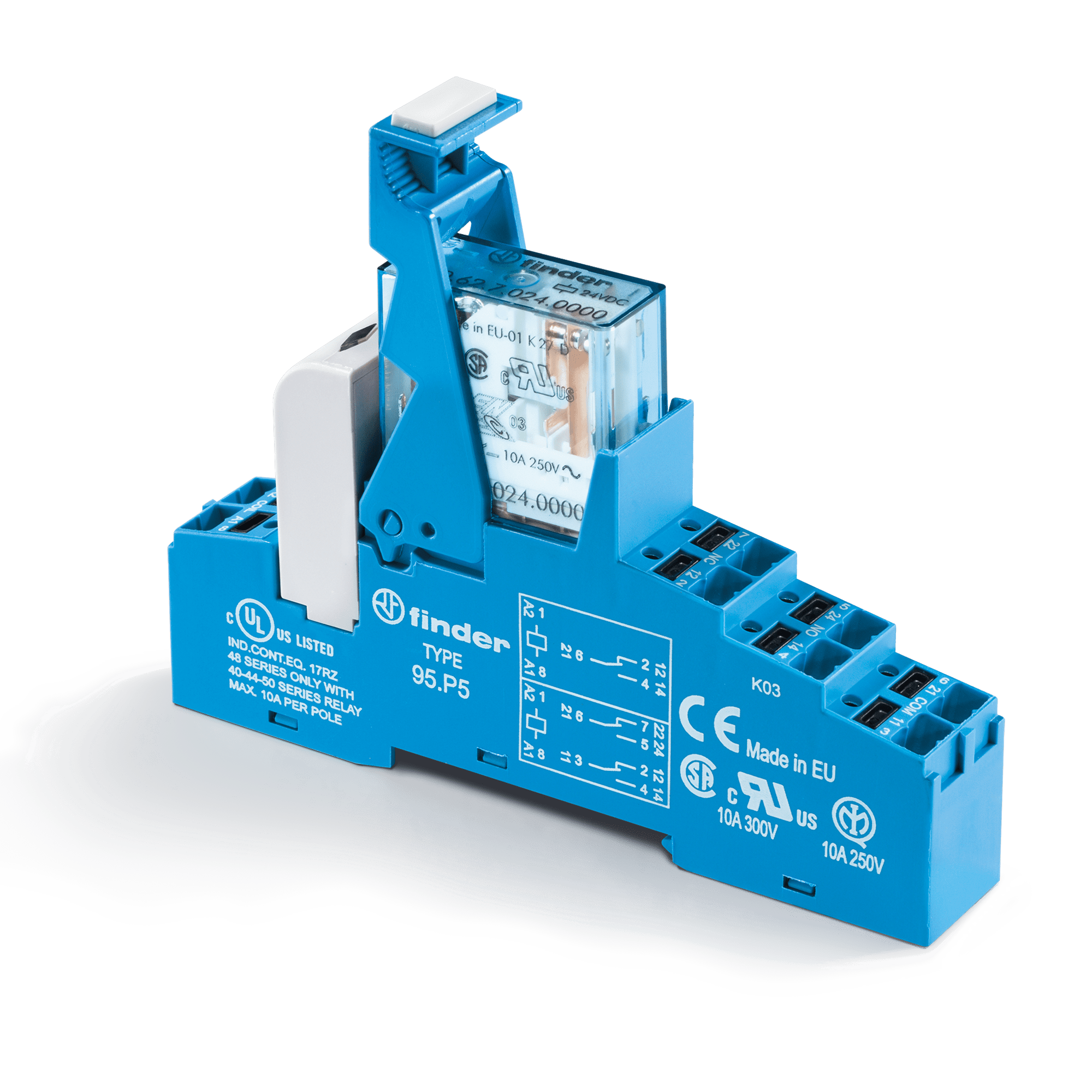 FINDER - INTERFACCIA MOD.A RELE' 2 CONTATTI PUSH-