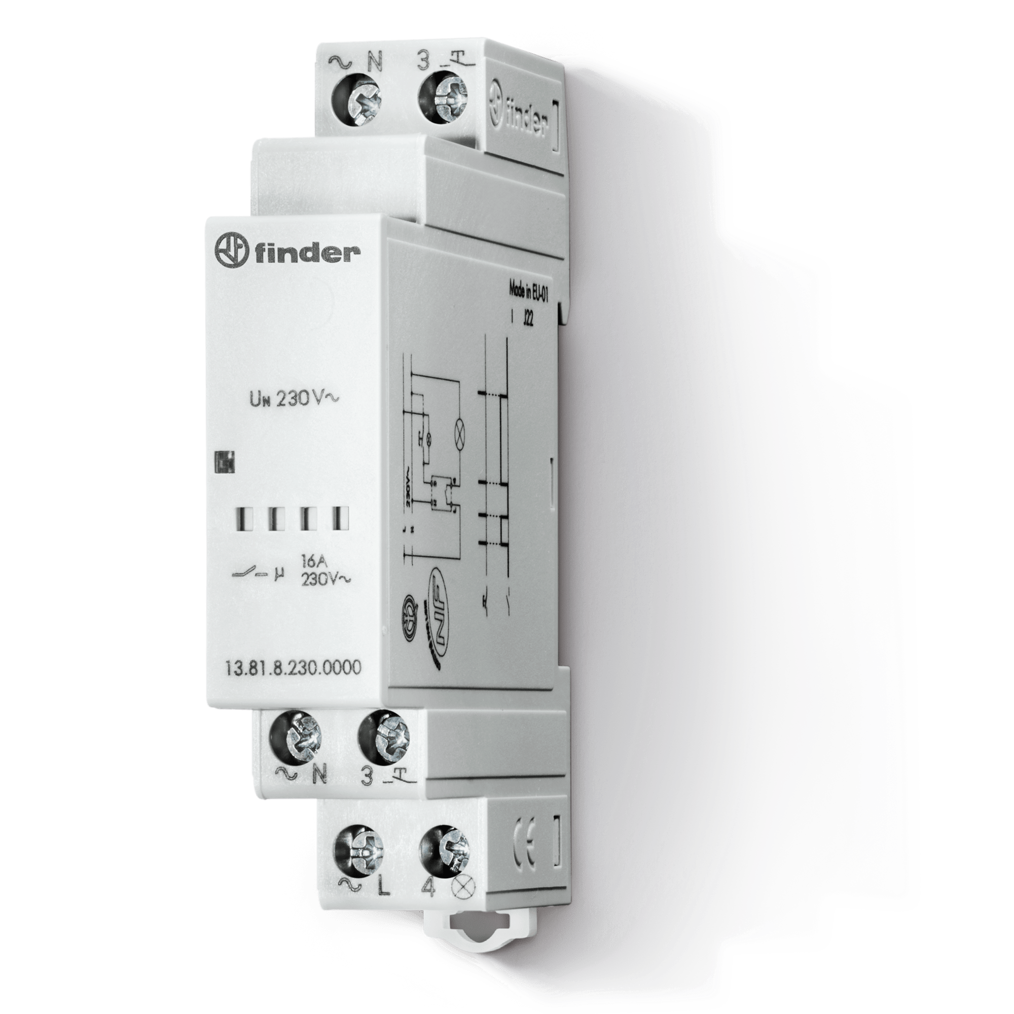 FINDER - RELE' IMPULSI DIN 17.5MM 1NO 16A 138182300000