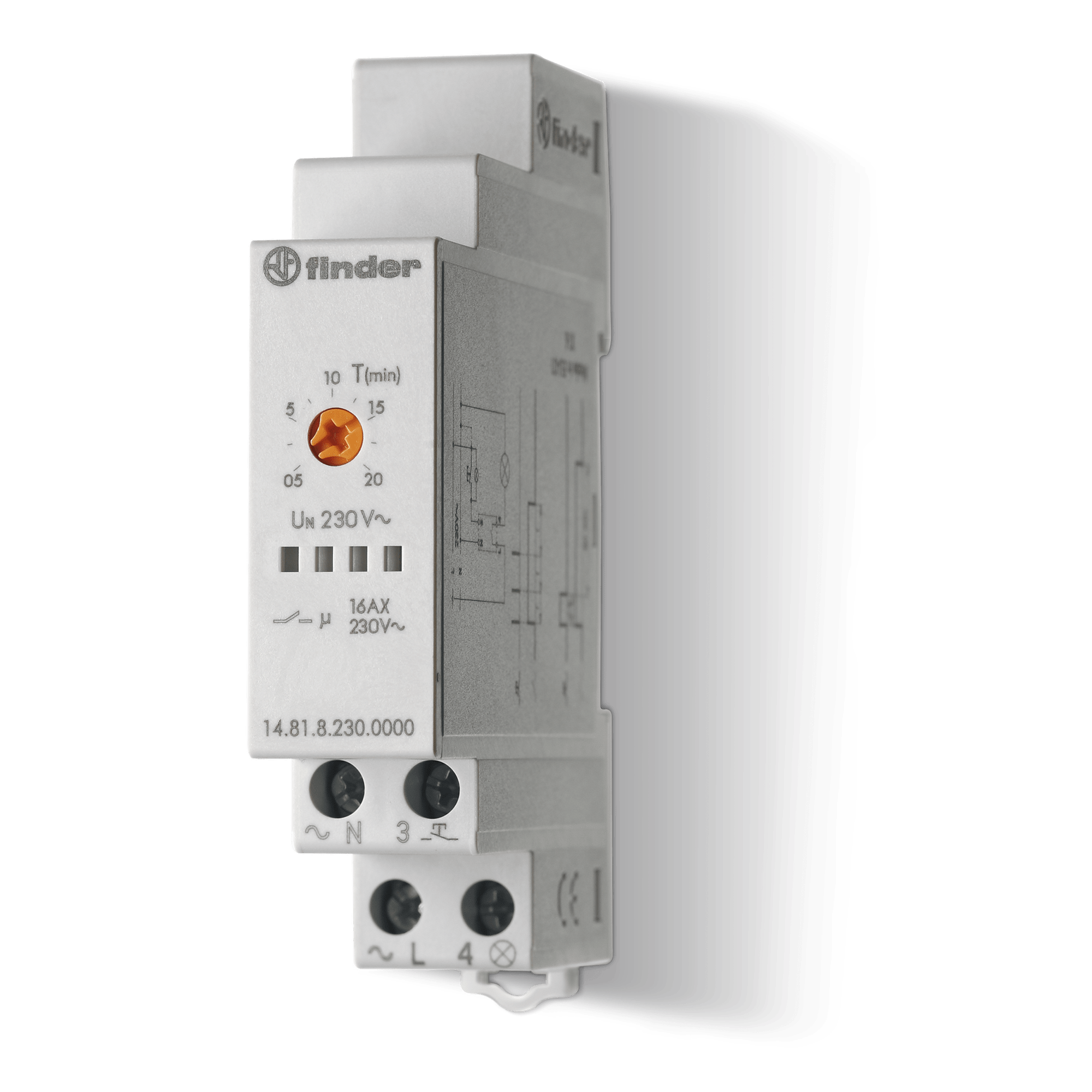 FINDER - LUCE SCALA DIN 17.5MM 1NO 20MIN 148182300000