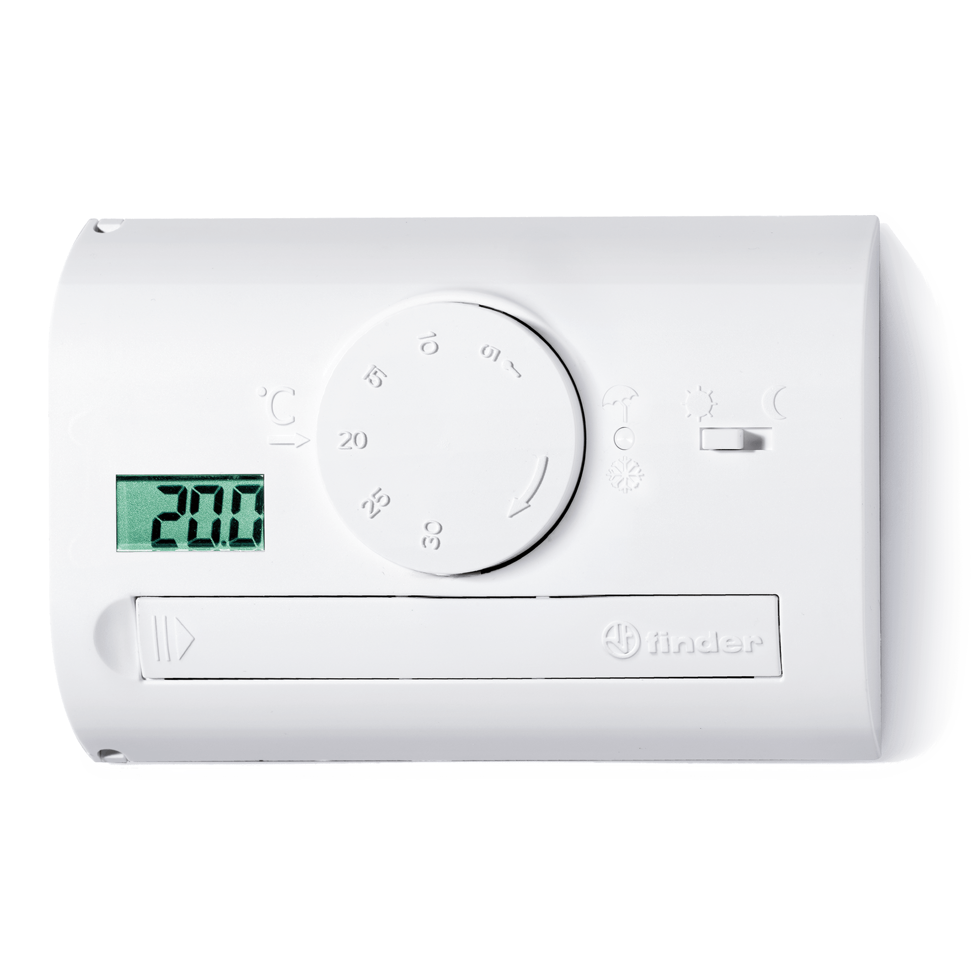 FINDER - TERMOSTATO DIGIT GRIGIO PARETE 1CO 5A BA 1T4190032000